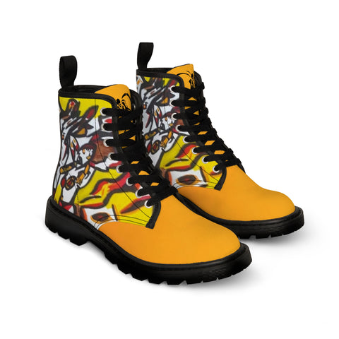 Men's  HIP HOP ART Canvas Boots