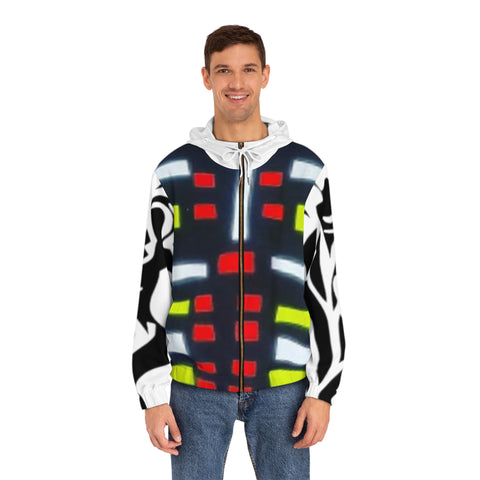 Men's Full-Zip HIP HOP ART Hoodie (AOP)