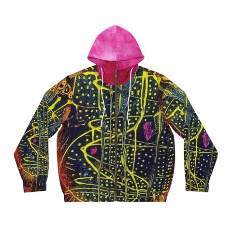 Men's Full-Zip HIP HOP ART Hoodie (AOP)