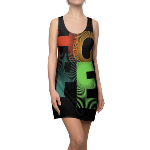 Women's Cut & Sew  HIP HOP ART Racerback Dress (AOP)