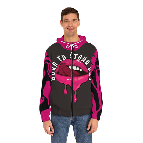 Men's Full-Zip  HIP HOP ART Hoodie (AOP)