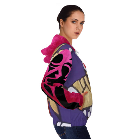 Women’s Full-Zip HIP HOP ART Hoodie (AOP)