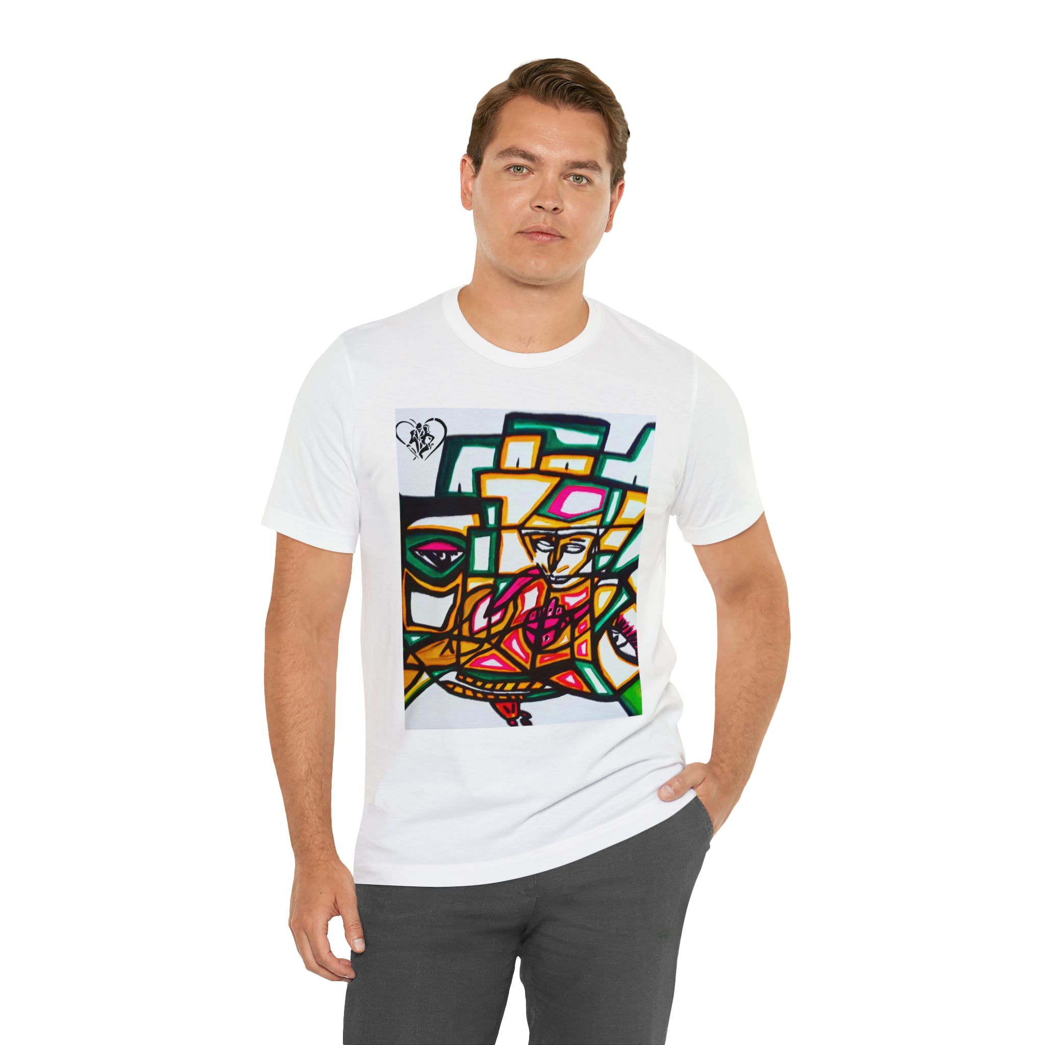 Unisex Hip Hop Art Jersey Short Sleeve Tee