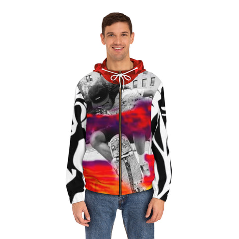 Men's Full-Zip  HIP HOP ART  Hoodie (AOP)