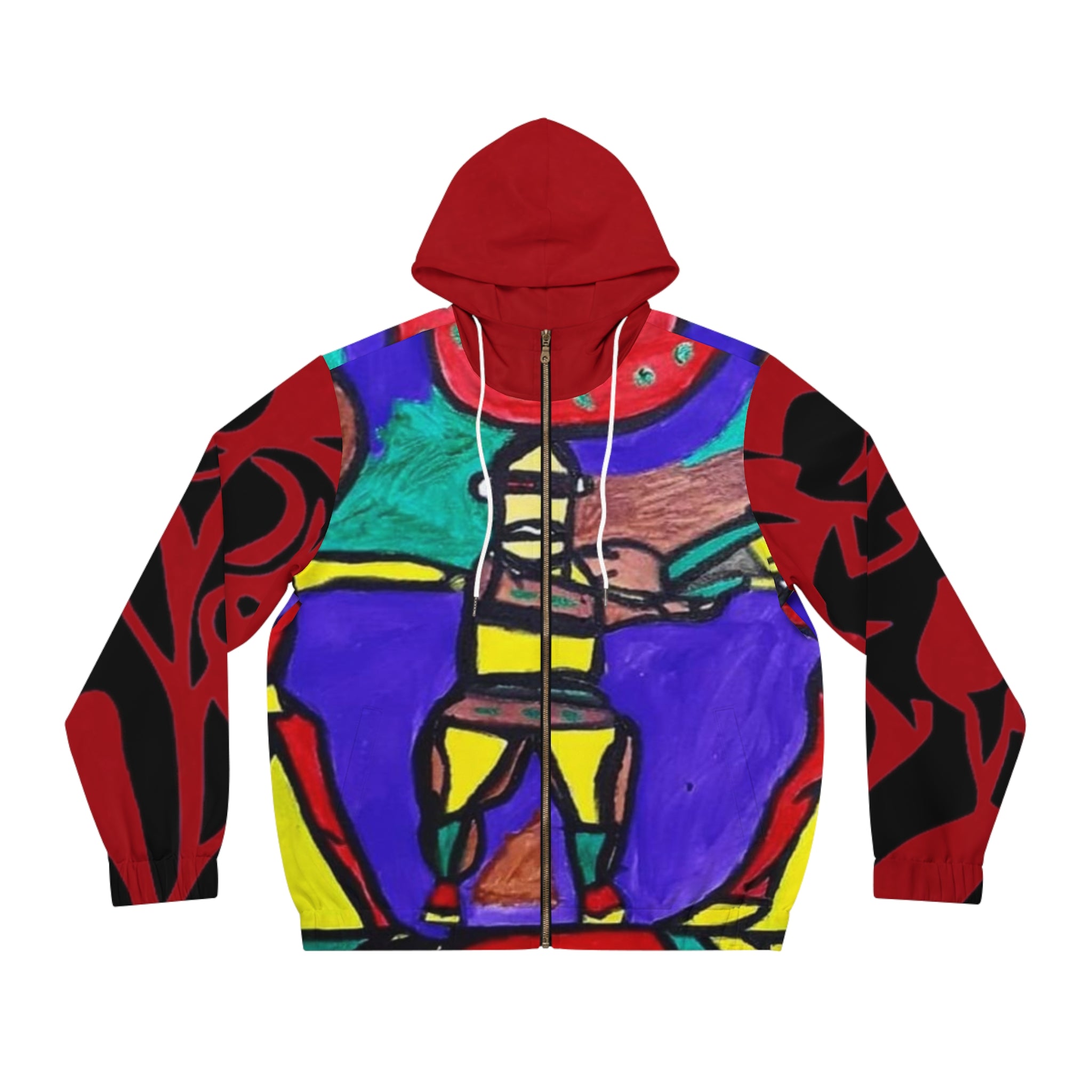 Men's Full-Zip HIP HOP ART Hoodie (AOP)