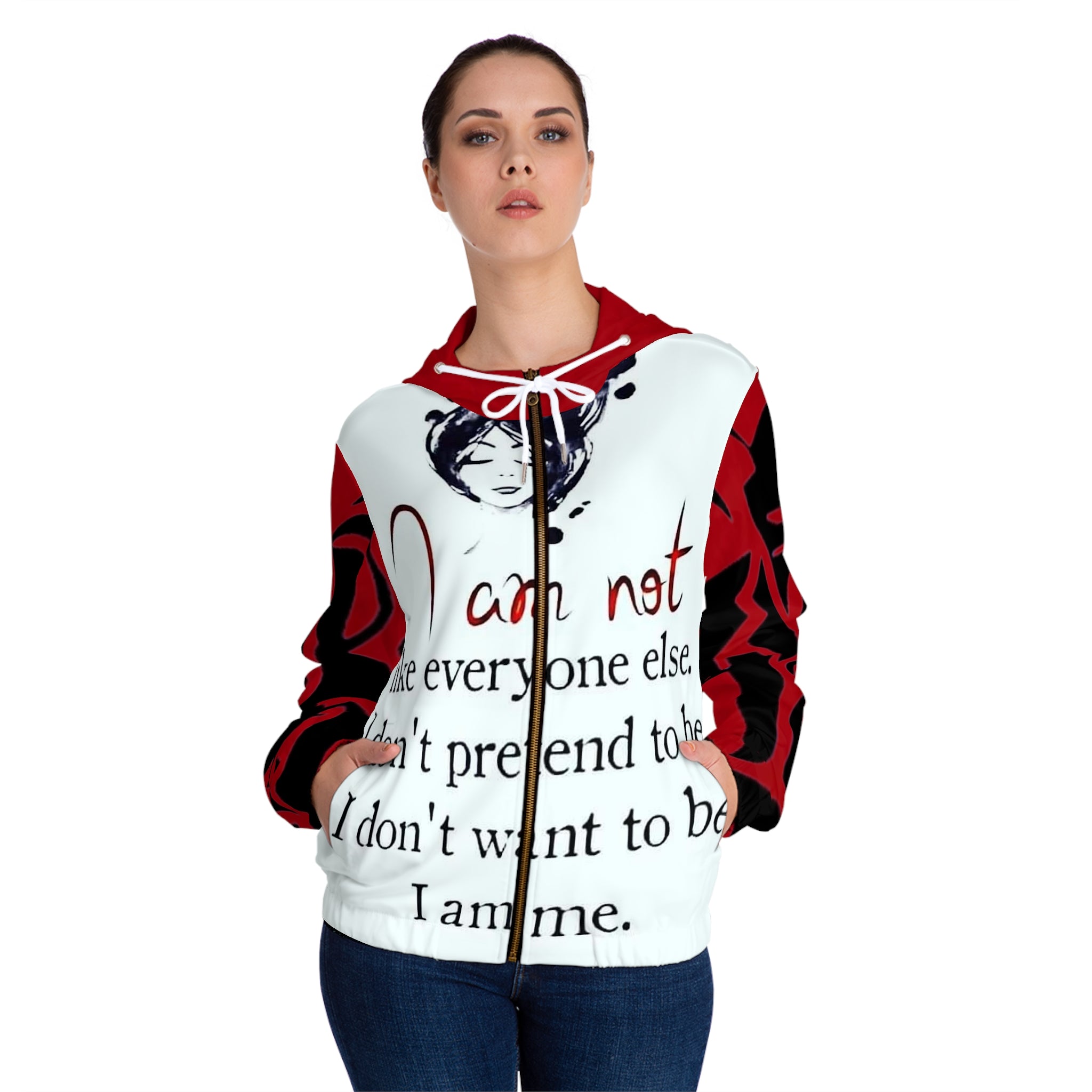 Women’s Full-Zip HIP HOP ART Hoodie (AOP)