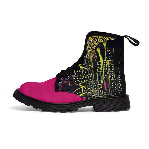 Women's HIP HOP ART Canvas Boots