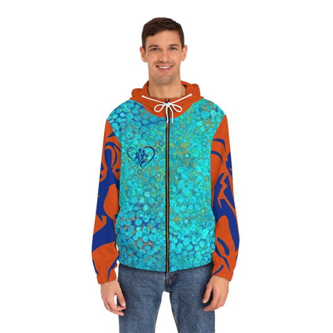 Men's Full-Zip  HIP HOP ART Hoodie (AOP)