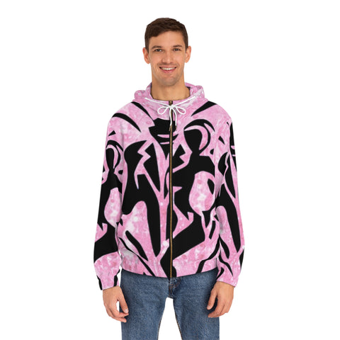 Men's Full-Zip  HIP HOP ART  Hoodie (AOP)