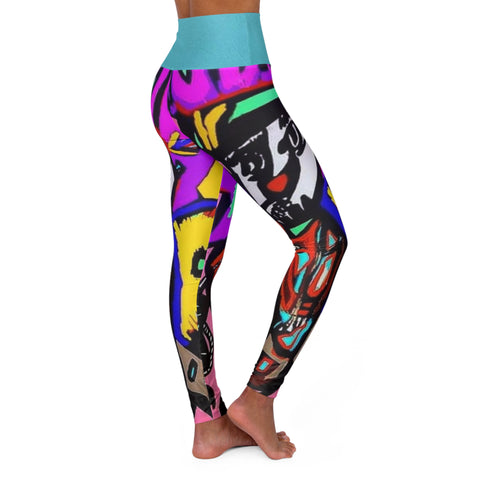 High Waisted HIP HOP ART Yoga Leggings (AOP)