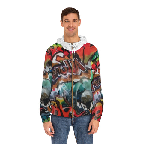 Men's Full-Zip  HIP HOP ART  Hoodie (AOP)