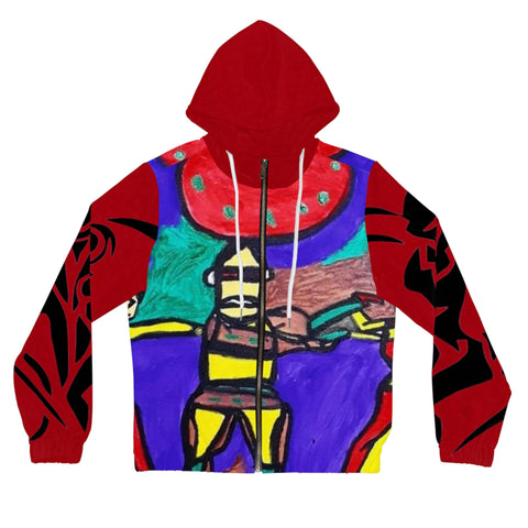 Women’s Full-Zip HIP HOP ART Hoodie (AOP)