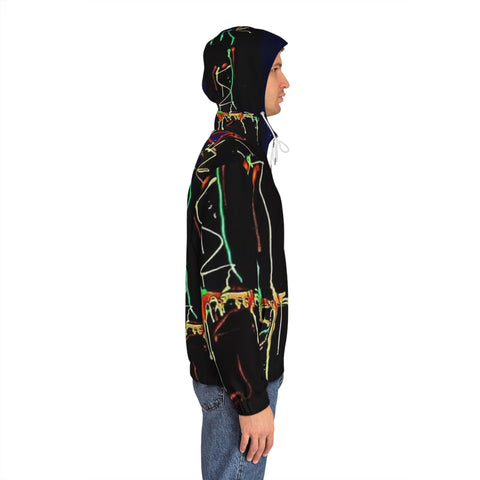 Men's Full-Zip HIP HOP ART Hoodie (AOP)