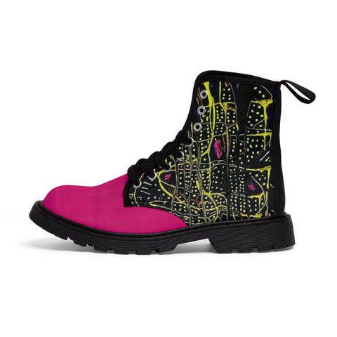 Men's  HIP HOP ART Canvas Boots