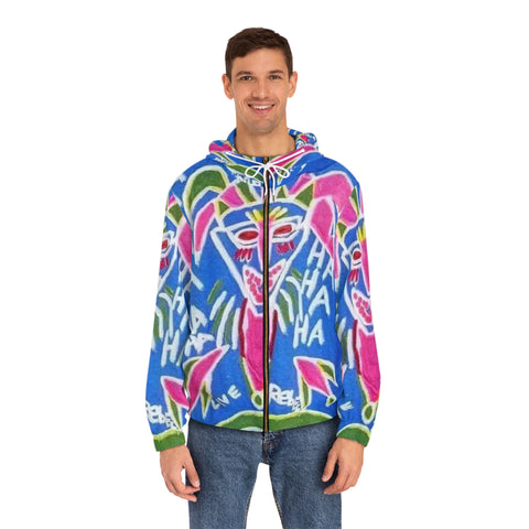 Men's Full-Zip  HIP HOP ART Hoodie (AOP)