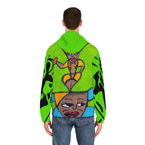 Men's Full-Zip  HIP HOP ART Hoodie (AOP)