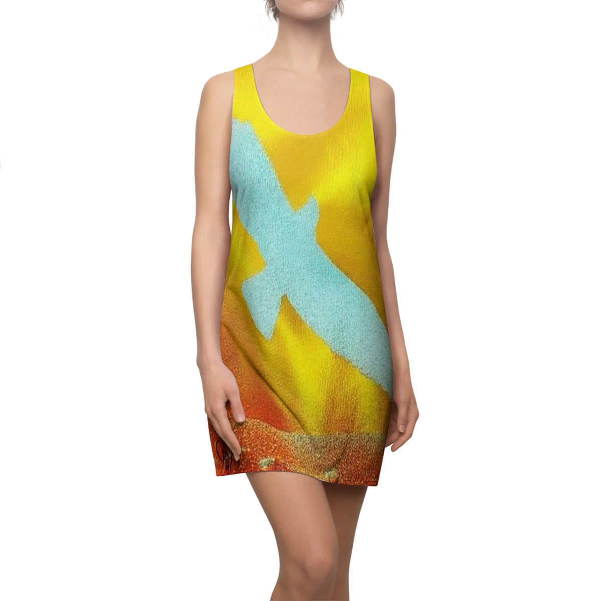 HIP HOP ART Women's Cut & Sew Racerback Dress (AOP)