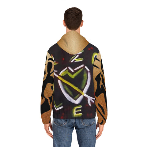 Men's Full-Zip  HIP HOP ART Hoodie (AOP)