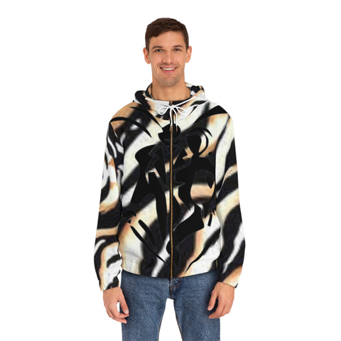 Men's Full-Zip HIP HOP ART Hoodie (AOP)