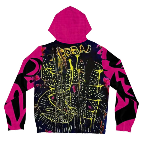 Women’s Full-Zip HIP HOP ART Hoodie (AOP)