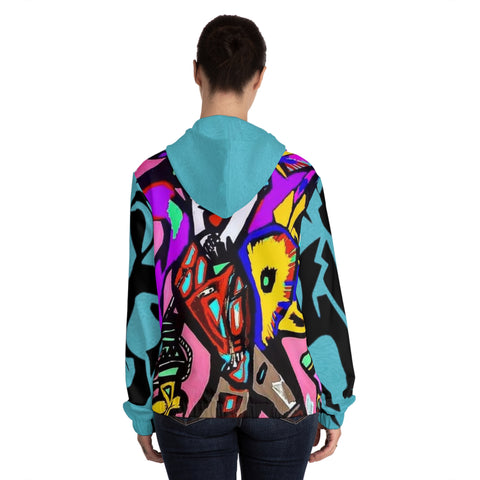 Women’s Full-Zip HIP HOP ART Hoodie (AOP)