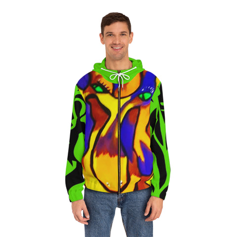 Men's Full-Zip  HIP HOP ART Hoodie (AOP)