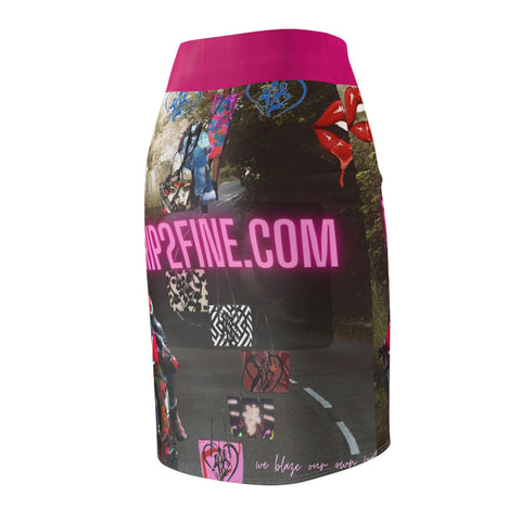 Women's HIP HOP ART  Pencil Skirt (AOP)