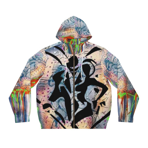 Men's Full-Zip  HIP HOP ART Hoodie (AOP)