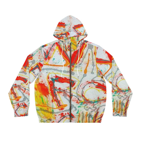 Men's Full-Zip  HIP HOP ART Hoodie (AOP)