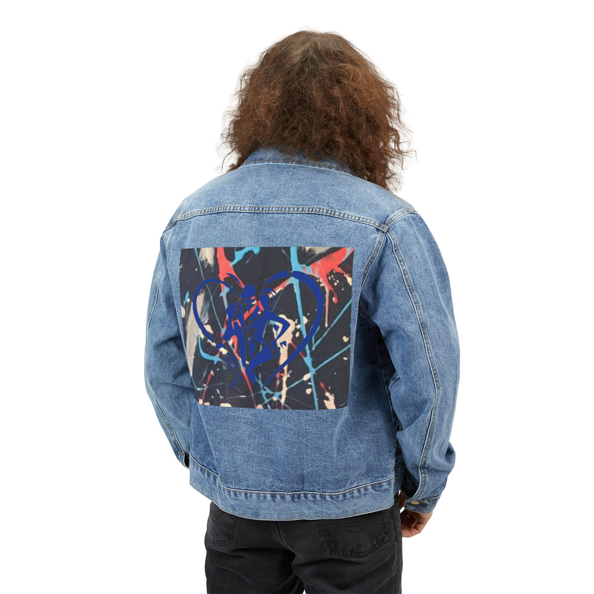 Men's HIP HOP ART Denim Jacket