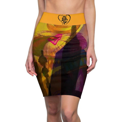 Women's HIP HOP ART Pencil Skirt (AOP)