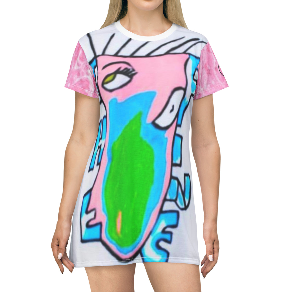 HIP HOP ART T-Shirt Dress (AOP)