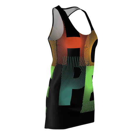 Women's Cut & Sew  HIP HOP ART Racerback Dress (AOP)