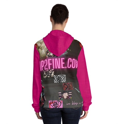 Women’s Full-Zip HIP HOP ART Hoodie (AOP)