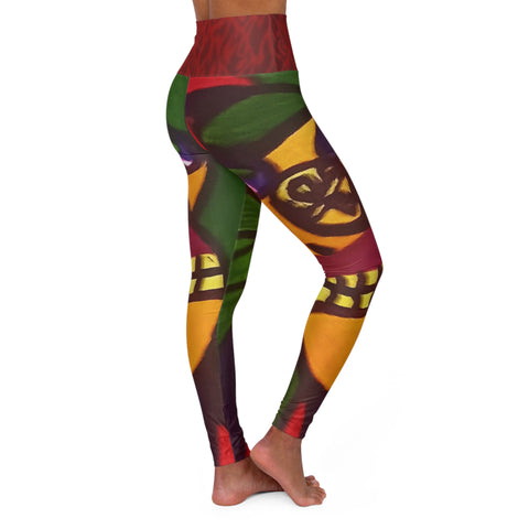 High Waisted  HIP HOP ART  Yoga Leggings (AOP)