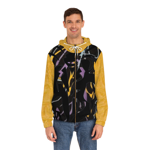 Men's Full-Zip HIP HOP ART Hoodie (AOP)