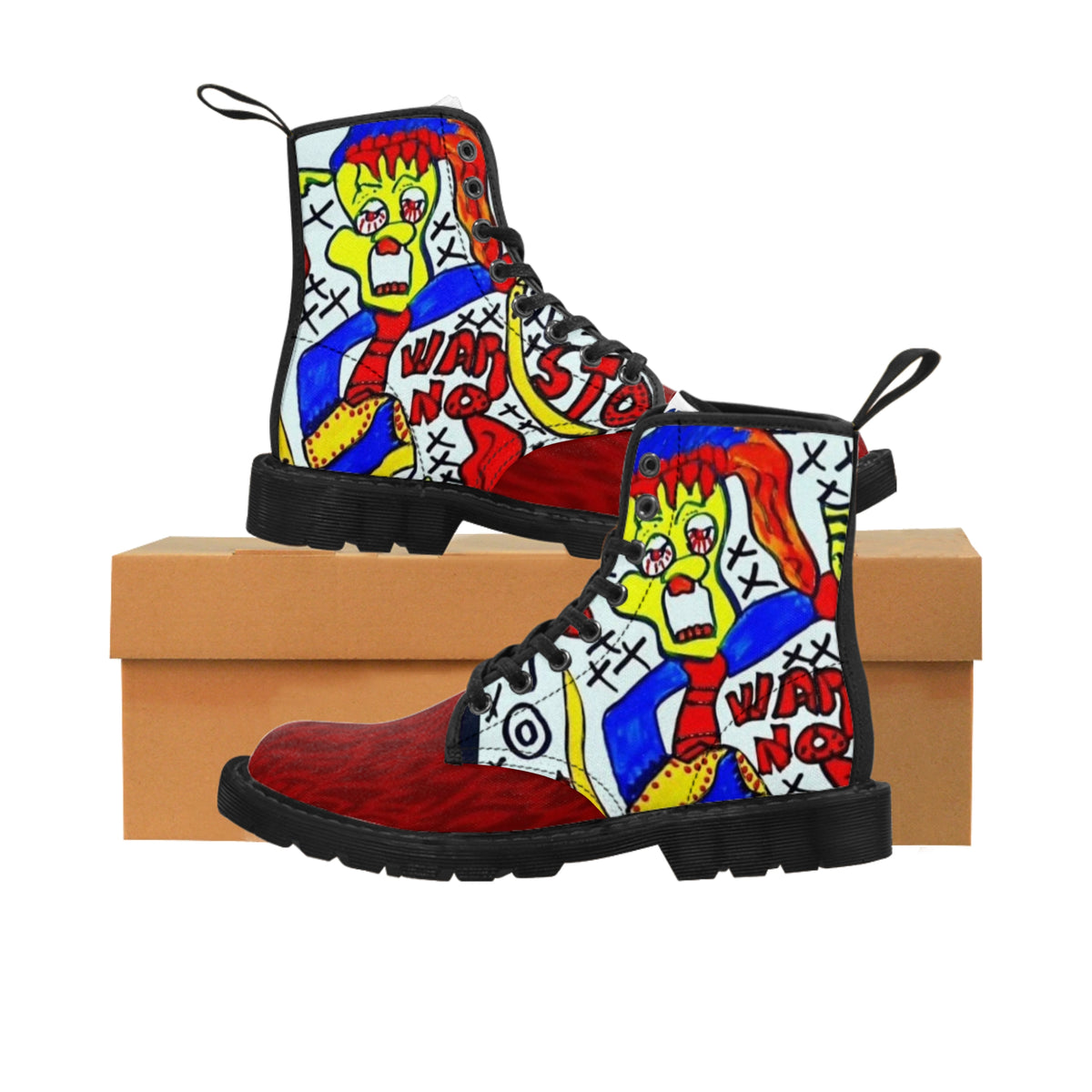 Women's HIP HOP ART Canvas Boots