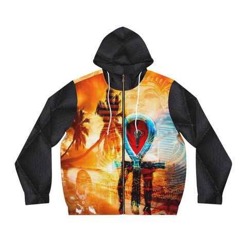 Men's Full-Zip HIP HOP ART Hoodie (AOP)