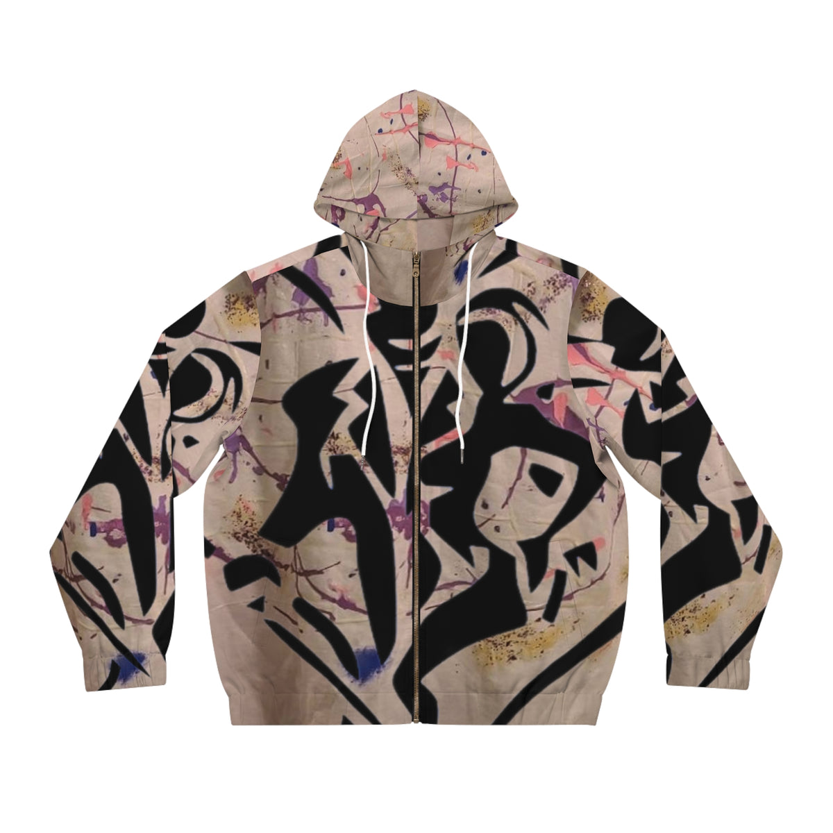 Men's Full-Zip HIP HOP  ART Hoodie (AOP)