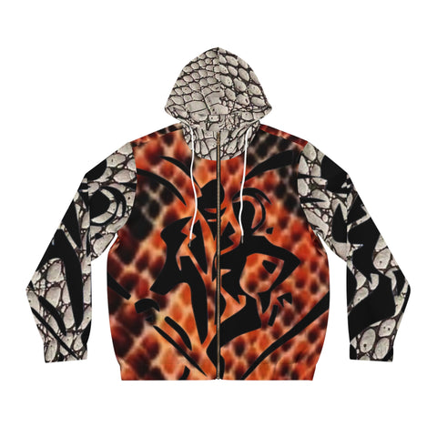 Men's Full-Zip  HIP HOP ART Hoodie (AOP)