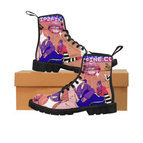 Men's HIP HOP ART  Canvas Boots