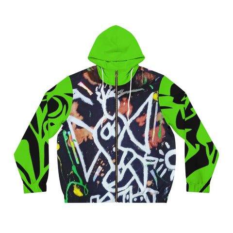 Men's Full-Zip HIP HOP ART Hoodie (AOP)