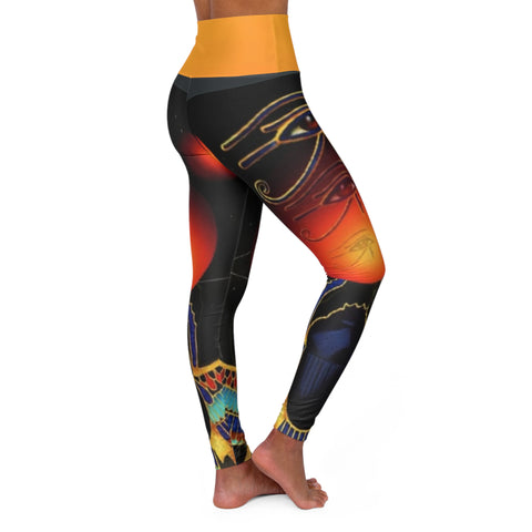High Waisted  HIP HOP ART  Yoga Leggings (AOP)