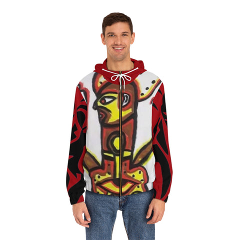 Men's Full-Zip HIP HOP ART Hoodie (AOP)