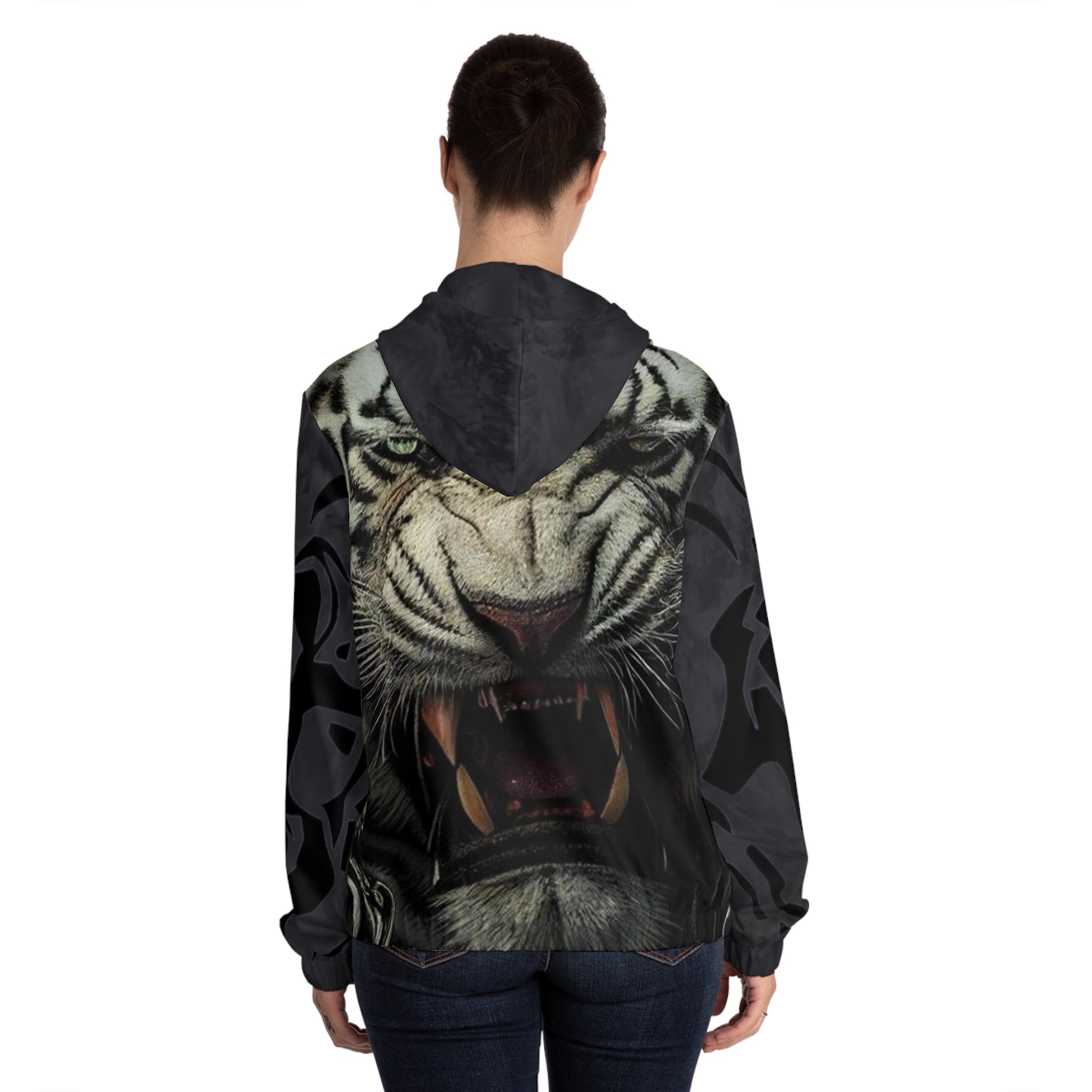 Women’s Full-Zip HIP HOP ART Hoodie (AOP)