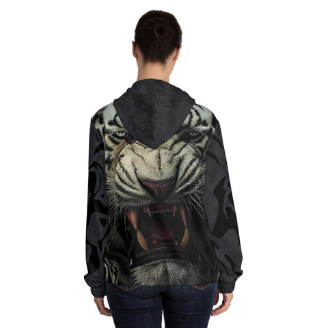 Women’s Full-Zip HIP HOP ART Hoodie (AOP)