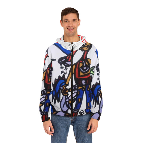 Men's Full-Zip  HIP HOP ART Hoodie (AOP)