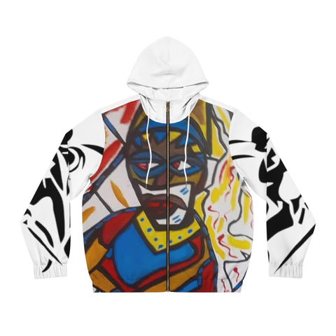 Men's Full-Zip HIP HOP ART Hoodie (AOP)