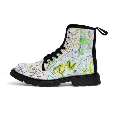 Men's HIP HOP ART Canvas Boots