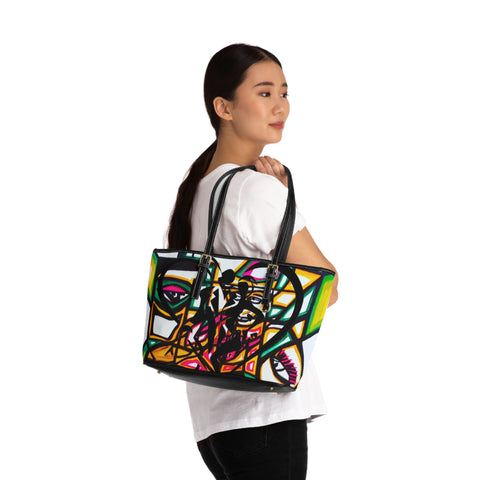 PU HIP HOP ART Leather Shoulder Bag